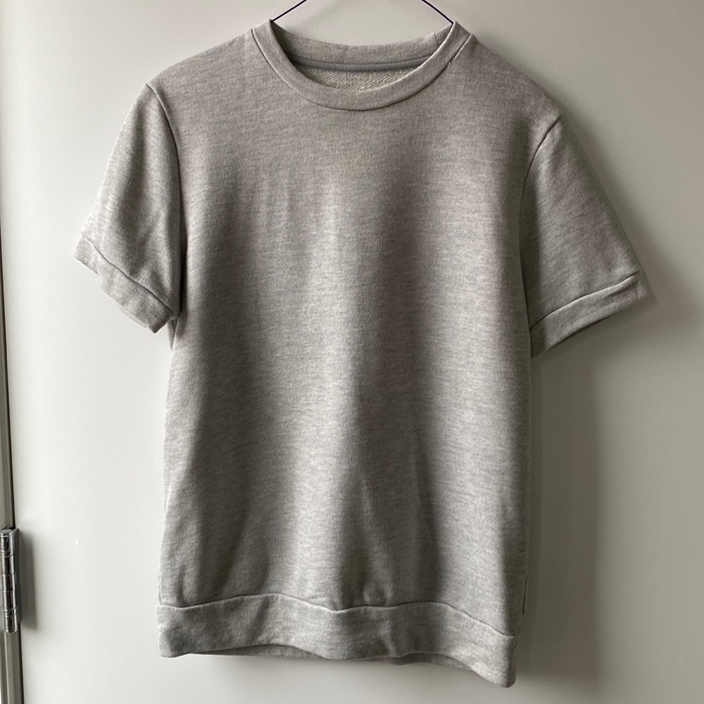 Theory men’s medium gray cotton blend short sleeve sweatshirt